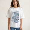 1000242834-clean Abstract Art Oversized T-Shirt for Women – White